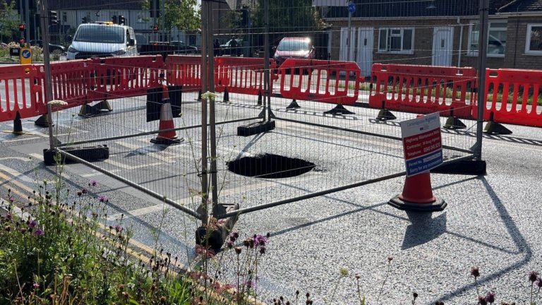 Car-Size Sinkhole to Begin Repairs