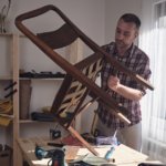 Revamp an old chair into a smart towel storage design
