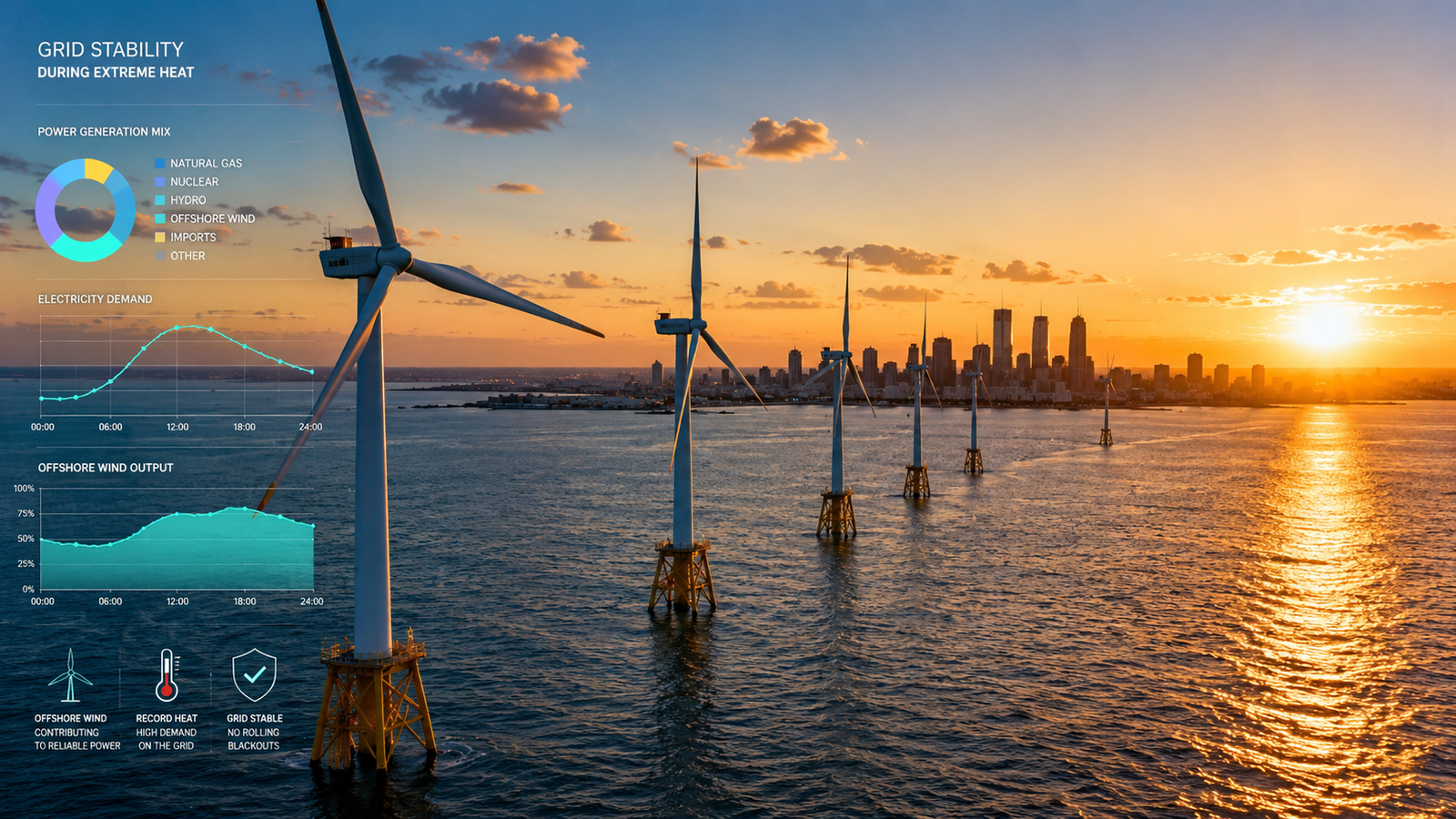 Offshore Wind Power Keeps New England Lit During Record Heat