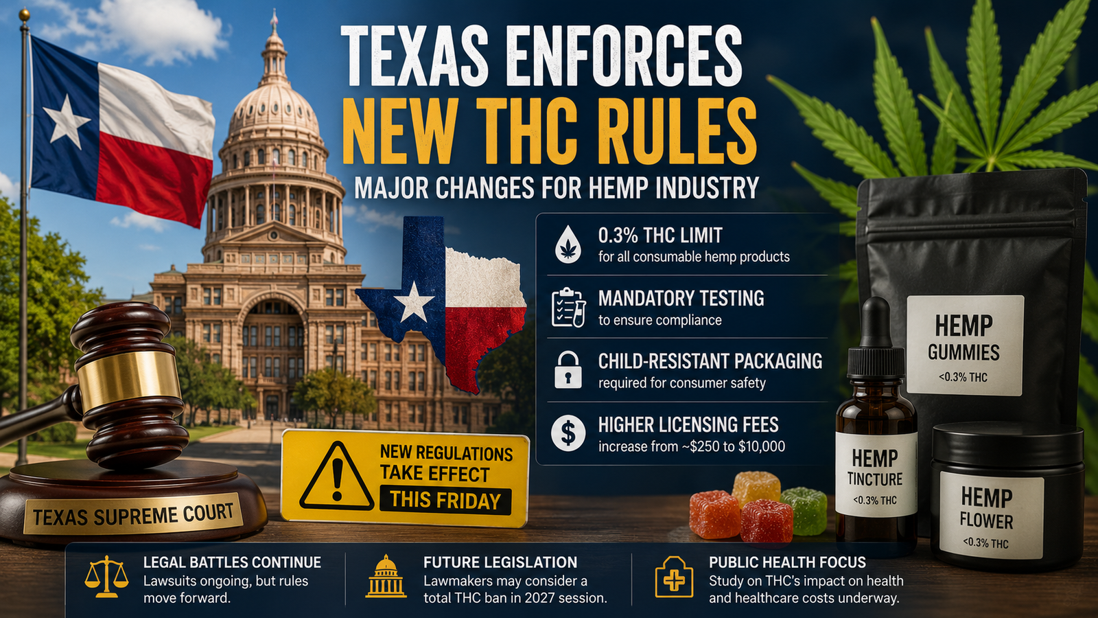 Texas Starts Enforcing Tough New THC Rules, and Hemp Businesses Are Feeling the Impact